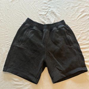 Men's Black Zipper Pocket Cotton Shorts (M)
